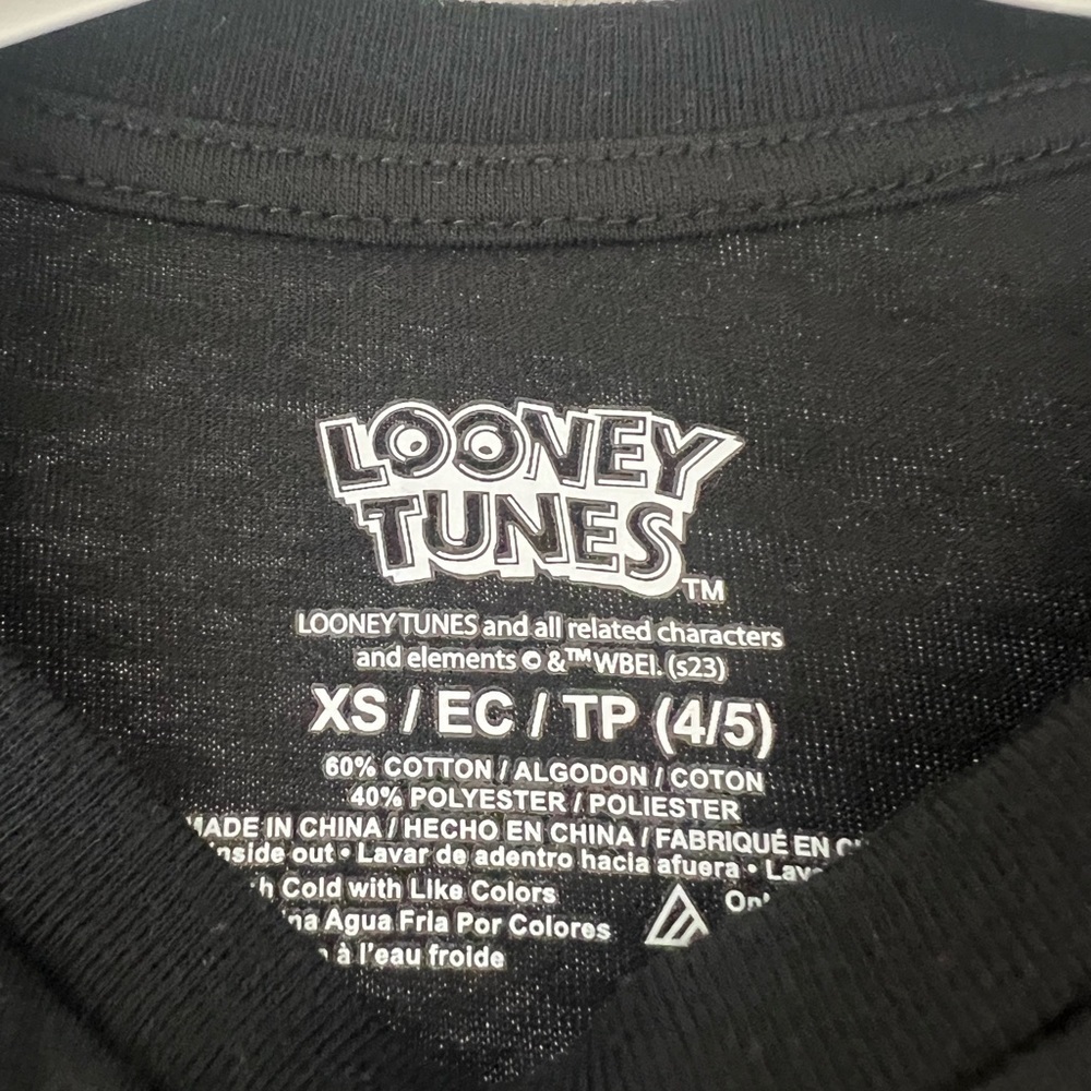 Warner Brothers Girls Looney Tunes Graphic T-Shirt, Size XS(4/5) NWT - Picture 5 of 7